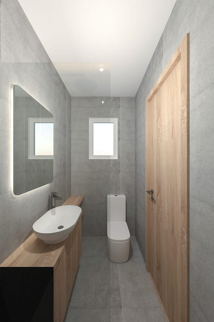 Bathroom at Apanemo Seaside, Batsi Andros